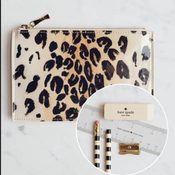 kate spade Handbags - 🆕 Kate Spade ♠️ New York Leopard Pencil Case